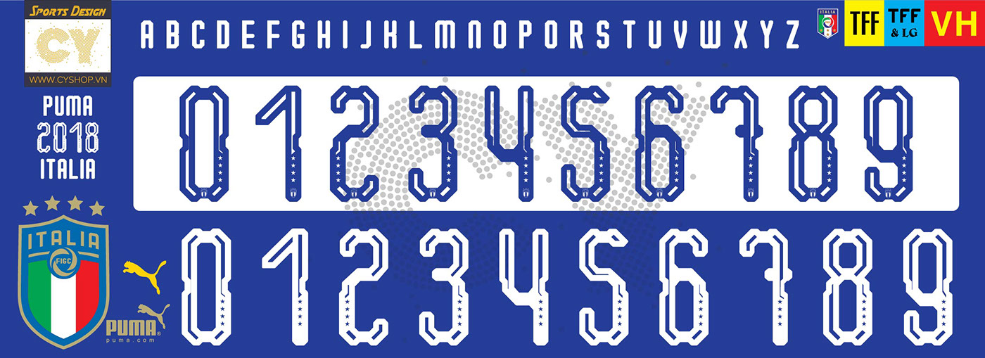 font used on football jerseys